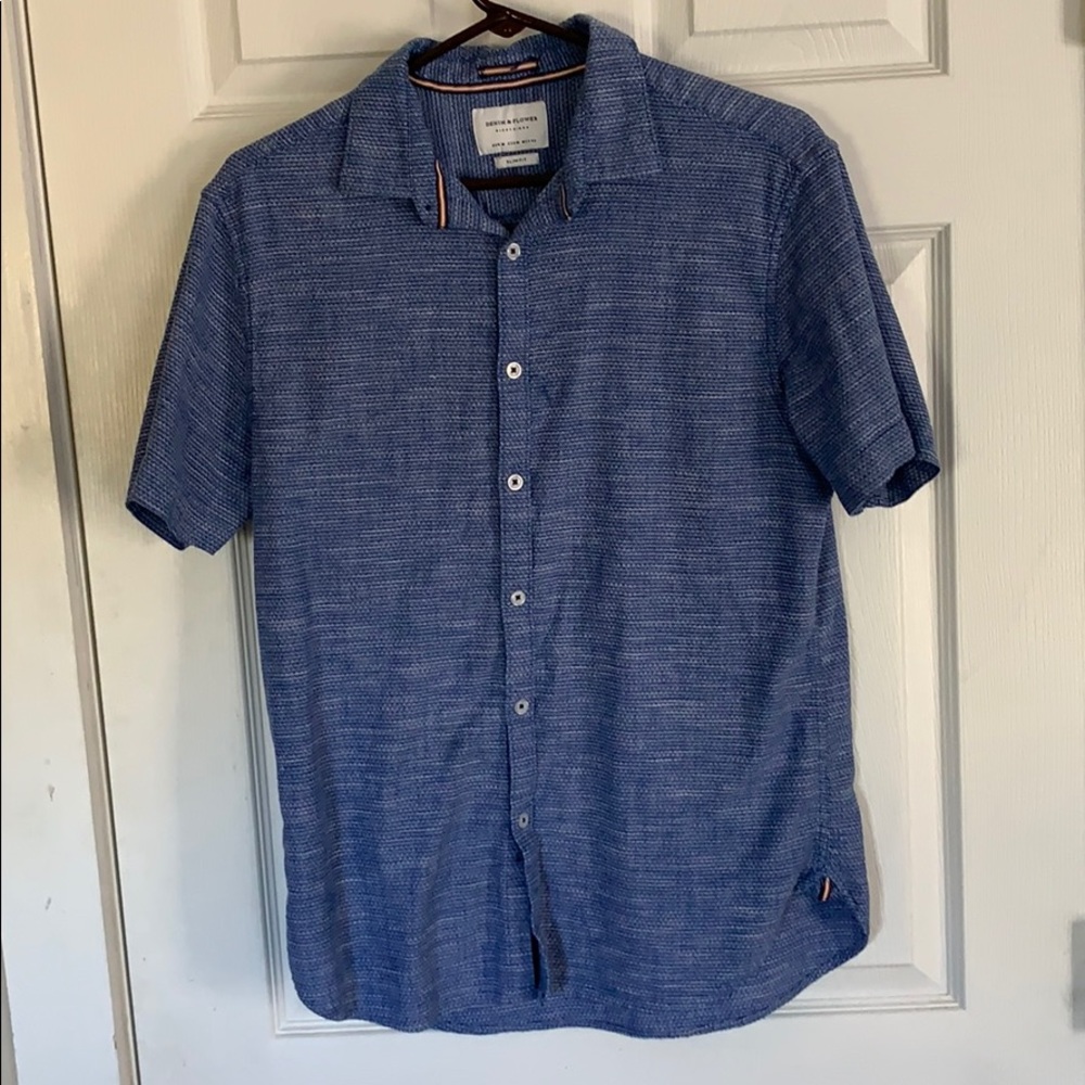 Light blue denim polo